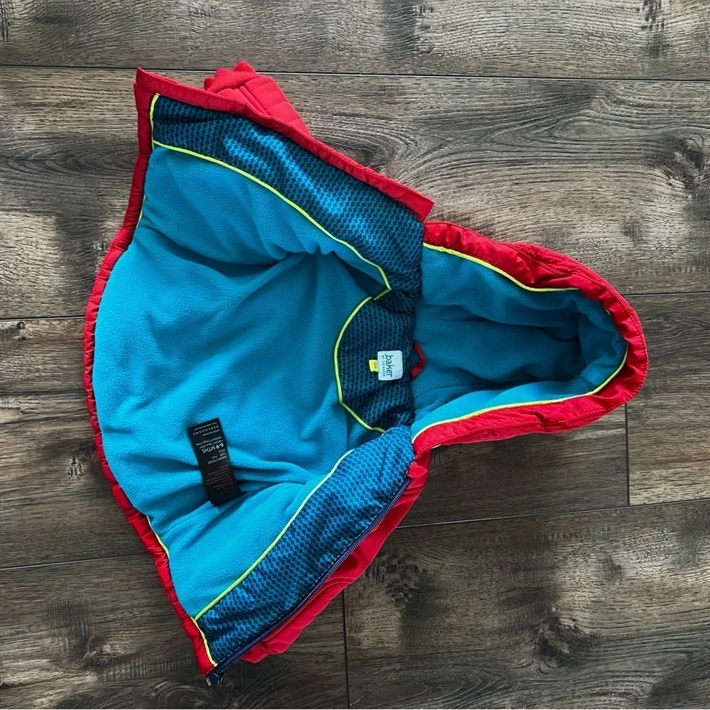 Ted Baker Baby Winter Jacket Red Hood Snow Coat size 6-9 Months
